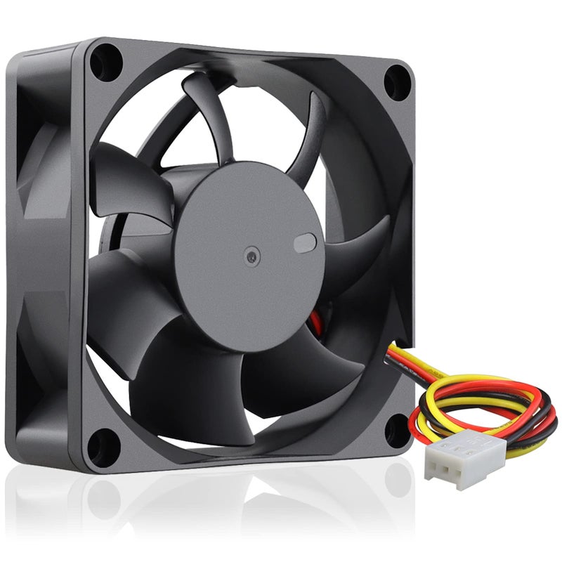GDSTIME 12V DC 3PIN 70mm Fan, 70mm x 70mm x 25mm Brushless Cooling Fan - Image 1
